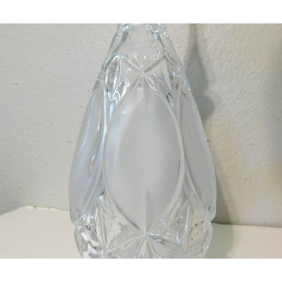 Vintage Princess House Lead Crystal Frosted Decanter with Stopper 15.5 inch - Picture 3 of 9